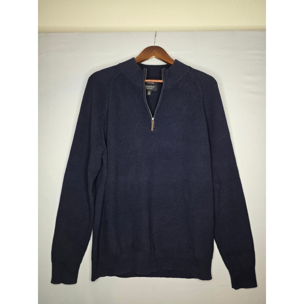 Nordstrom Navy Zip-Up Sweater - Picture 5 of 7
